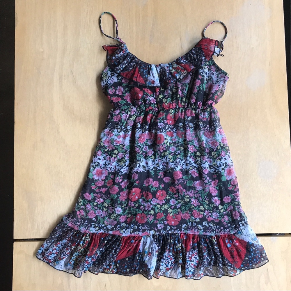 Forever 21 floral fit flare mini dress